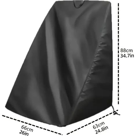 (Noir, 66 x 63 x 88 cm) Housse de protection étanche à l'eau et à la poussière pour enrouleur de tuyau d'arrosage