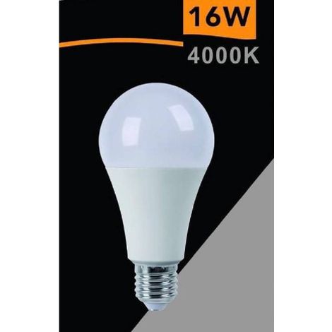 TrAdE Shop Traesio - Lampadina Led Globo E27 16w Luce Fredda 6500k Calda 3000k Naturale 4000k A70-16w - -Bianco Naturale -