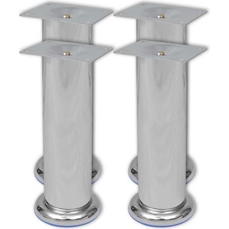 vidaXL 4x Patas de sofá redondas cromadas 180 mm (1/3)