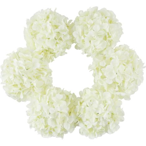 Lot de 6 Grandes têtes de Fleurs d'hortensia artificielles en Soie avec Tige au Toucher réaliste pour Mariage, Maison, fête, Jardin, Centre de Table (crème) (1/5)