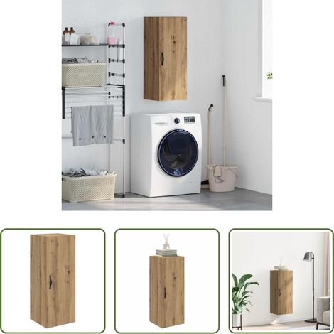 Holzwerkstoff - Wandschrank Artisan-Eiche 34,5 x 34 x 90 cm Holzwerkstoff (1/5)