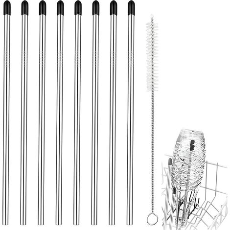 8stüCk Porte-bouteilles pour lave-vaisselle - En acier inoxydable - Avec barre de nettoyage - Panier à vaisselle normal (1/5)