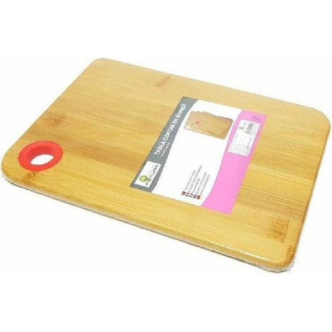 Trade Shop - SCHNEIDEBRETT AUS NATURHOLZ ZUM SCHNEIDEN VON GEMÜSE, SALAMI, FLEISCH, BAMBUS, 25 X 18 CM -