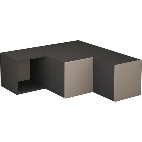 Mueble de TV de esquina con 2 cajones y 1 estante L90 cm - Compact (1/4)