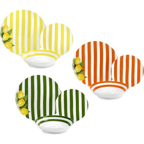 Fade Lemon servizio piatti 18 pezzi porcellana