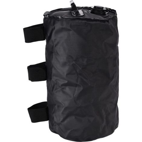Sac de Poid pour Pieds de Tonnelle, 1 pièce Sac de Poids d'eau pour Tente Sac de Lestage pour Tente Chapiteau Auvent Parasol Poid pour Les Jambes Sac de Poid Pliable Noir (1/5)
