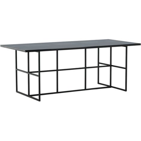 Table à Manger Design "Leif" 200cm Noir (1/5)