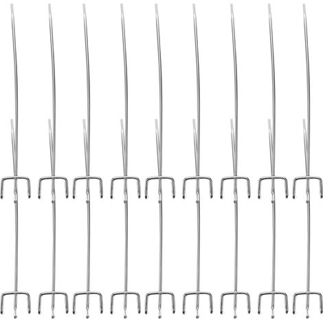 Crochets Triangulaires pour Panneau Perforé D'atelier 40 Pièces en Fer Argenté, sans Perçage, Utilisation Efficace de L'espace Derrière la Porte, Adaptés pour Vêtements (1/5)