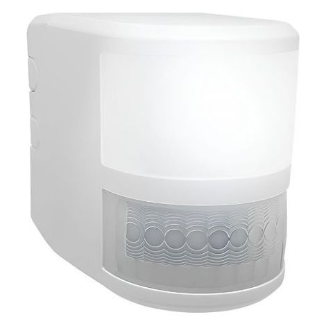 PERRY Rilevatore di movimento da parete a raggi infrarossi con luce di cortesia crepuscolare a LED - IP54 - 1SPSP060B