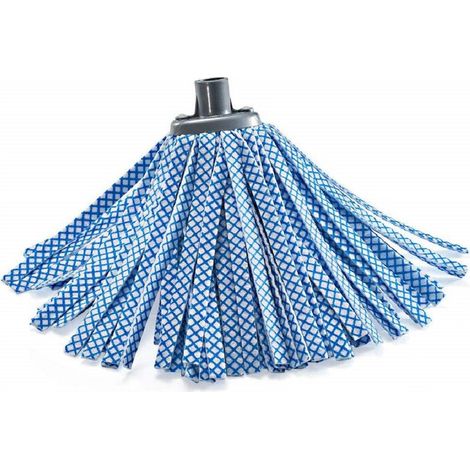 TrAdE Shop Traesio - Ricambio Mop Sintetico Filato Strisce Mocio Lavapavimenti In Tnt Per Scopa Pulizia -