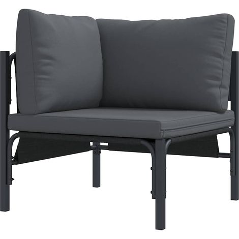 Mobilier de jardin avec coussin avec oreiller Anthracite Acier CFW913759 (1/5)