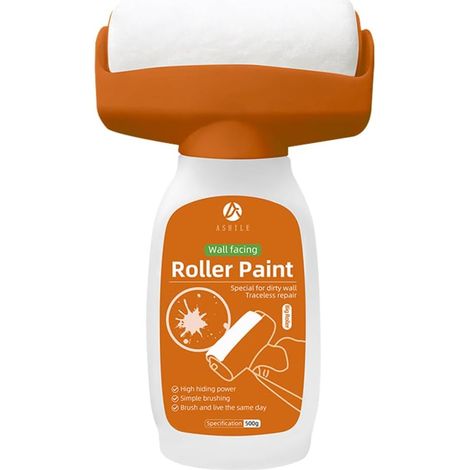 Rodillo reparador de paredes, 500 g con pasta, pequeño, 2 en 1, blanco (1/5)