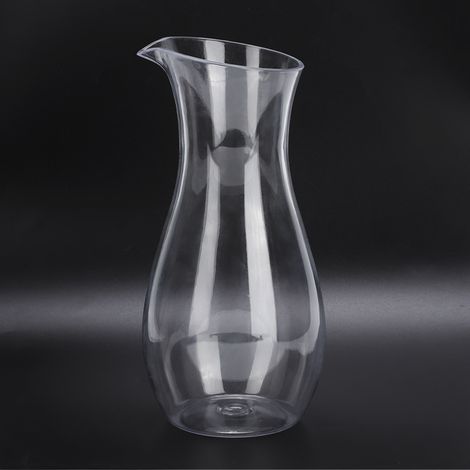 Bouteille transparente en acrylique pour jus, eau, vin, boissons, pichet verseuse pour bar et maison (1/5)