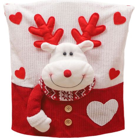 SJLERST Housse de chaise décorative pour Noël - Décoration de fête pour maison