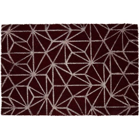 Premier Housewares Geometric Design Door Mat / Non Slip Floor Mat Indoor and Outdoor Welcome Mat With Robust Coir For Door Entrances / House Entryway / Kitchen / Outside Porch 40 x 2 x 60 (1/3)