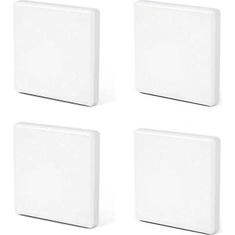 4PCS Plaques Murales Vierges 86x86mm, Cache Prise Electrique Murale Blanche pour Prises et Interrupteurs Inutilises, Plaque d'Obturation Murale pour Renovation et Decoration Interieure (1/5)