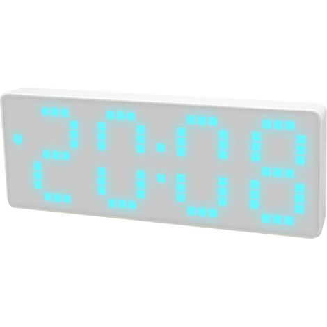 Horloge Miroir Multifonctionnelle Design Épuré LED Numérique avec Heure Date Température, Réveil Électrique pour Chambre Salon Bureau (1/5)