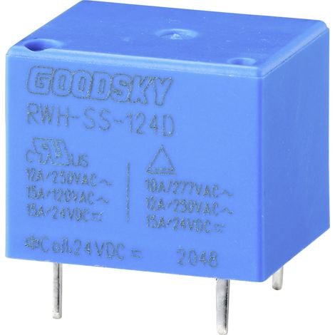 GoodSky RWH-SS-124D Printrelais 24 V/DC 15 A 1 Wechsler 1 St. Tray (1/2)