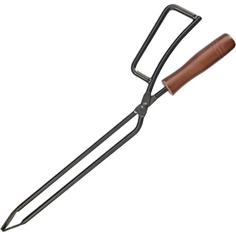 Robuste Kaminzange für Holzöfen lange Zange für Feuerschalen und Grills Werkzeug zum Handhaben von Holzscheiten und Glut