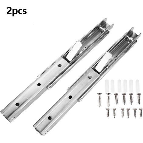 2 supports triangulaires en acier inoxydable de 30 cm (12 pouces), pliables et flexibles, pour fixation murale. (1/4)
