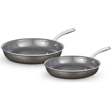 Tower Cerastone Pro Forged Aluminium 2 Piece Frying Pan Set with Riveted Steel Handles, Graphite T900202 (1/5)
