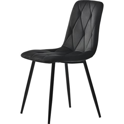 Set tavolo da pranzo rotondo 5 pezzi in MDF effetto marmo con 4 sedie in velluto nero e gambe dorate (1/5)