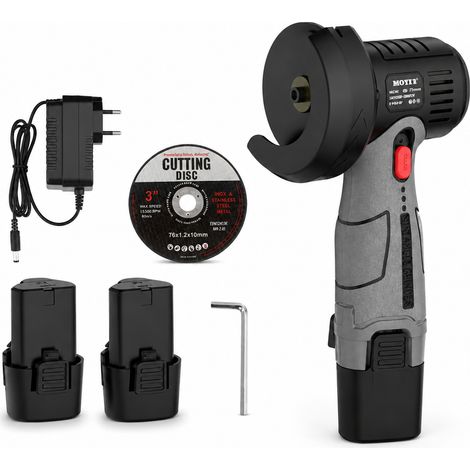 Mini Meuleuse d’Angle Sans Fil 12V avec 2 Batteries, 400W, 15000 tr/min, Disque 75 mm pour Coupe et Façonnage du Bois et Matériaux Non Métalliques (1/5)