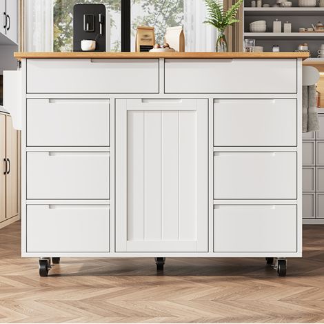 Schrank Sideboard aufbewahrung mobil 122 cm MDF OKMYHOME (1/5)