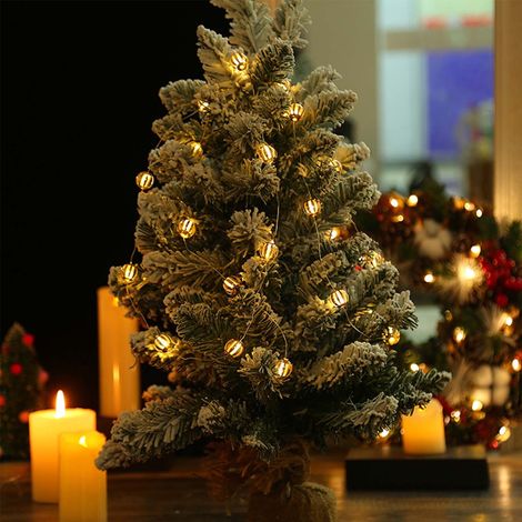 Guirlande Lumineuse - 20 Led Boules - Alimentation Piles AA - Pour Décoration Intérieure Et Extérieure - 200 Cm (1/5)