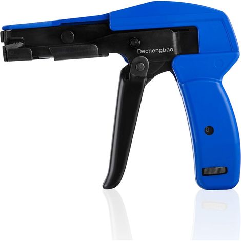 MINKUROW Pistola de bridas para cables, Pistola profesional de bridas con cremallera, Herramienta para atar y cortar cables, Instalación y corte de bridas de nailon de plástico (1/5)