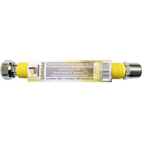 Tuyau flexible extensible acier inoxydable 1''MF 1-2 mt.