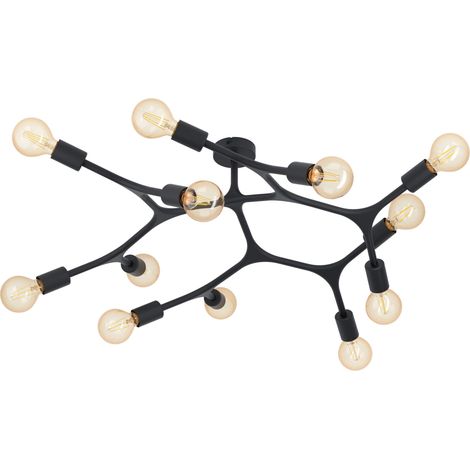 Plafonnier 1, lampe de plafond 12 flammes style industriel (1/4)