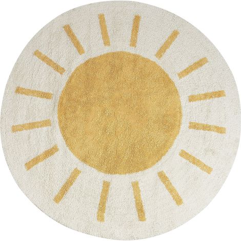 Kinderteppich BAIKER Beige ø 140 cm Baumwolle (1/5)