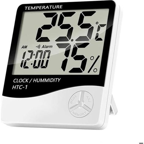 1 article, Hygromètre Moniteur de température et d'humidité Thermomètre numérique de bureau Thermomètre numérique avec écran L