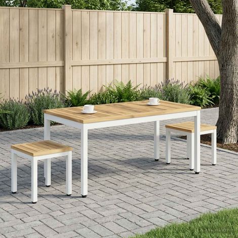 vidaXL Mesa de centro Blanco 49 x 100,5 x 45 cm (1/5)