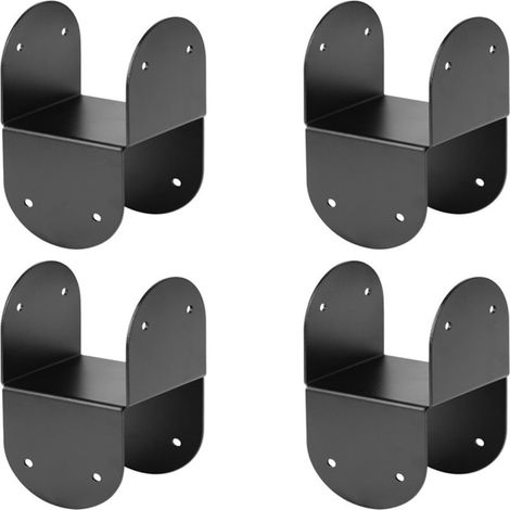 4er-Pack robuste Montagehalterungen für 4x4-Metallpfosten