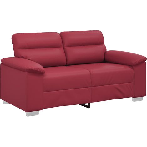 2-Sitzer-Sofa Weinrot 120 cm Kunstleder vidaXL (1/5)
