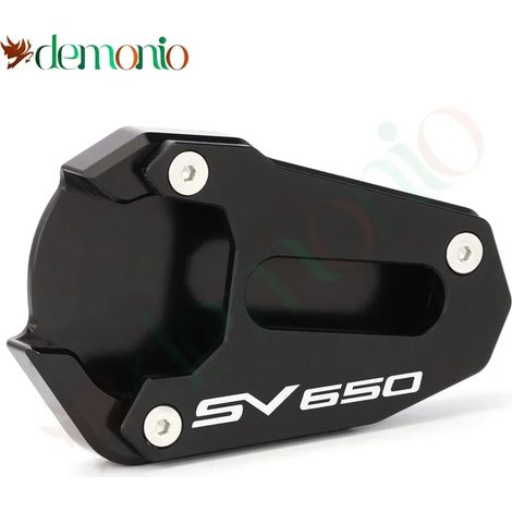 (SV650-Noir) Compatible avec les motos Suzuki SV 650, SV650 et SV650X : béquille latérale, extension et support (modèles 2018, 2019 et 2020). (1/4)