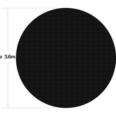 Cubierta redonda de burbujas 3,6 m cubierta solar para piscina calefacción de piscina negra 160000310