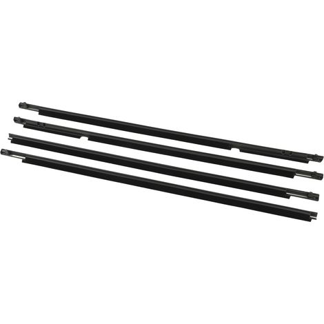Joint de fenêtre auto 4 pièces Corolla 2009-2012, moulure latérale étanche Weatherstrip, garniture de vitre extérieure, remplacement OEM 7573012300, profilé caoutchouc noir. (1/5)