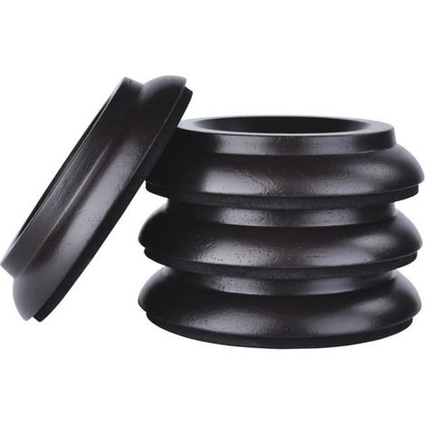 Lot de 4 patins en bois dur pour pied de piano - Embouts de protection Oak black (1/4)
