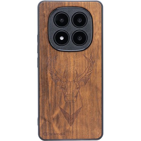 Custodia in legno Bewood per Xiaomi Redmi Note 14 Pro Plus 5G IMBUIA DEER (1/5)