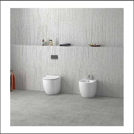 BIDET NEW LUNA Installazione Filomuro  Ceramica - Colore BIANCO (1/2)