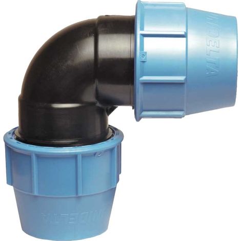 GOMITO DOPPIO A COMPRESSIONE PER TUO POLIETILENE UNIDELTA Ø63x63 - PN16