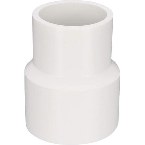 Set of 2 PVC reducing fittings - 40 mm x 32 mm - For pipe reducers and water supply plumbing systems - White (1/4)