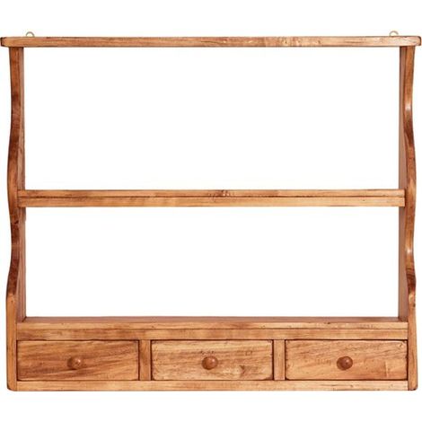 Country -style solid lime wood, natural finish W79xDP18xH68 cm sized china hutch. Made in Italy