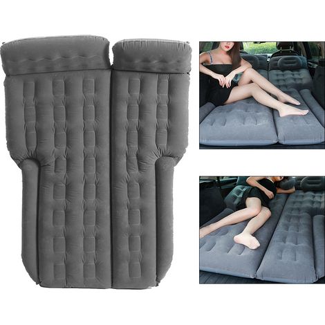 Coussin Gonflable SUV 185x110cm Lit d'Auto Camping Voyage Matelas Air Siège Arrière (Gris) (1/3)