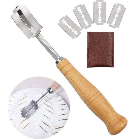 Ensemble de 5 racloirs et coupe-pâtes pour pain, pizza, gâteaux et pâtisseries, avec une manipulation pratique et un nettoyage facile.-AquaForge (1/5)