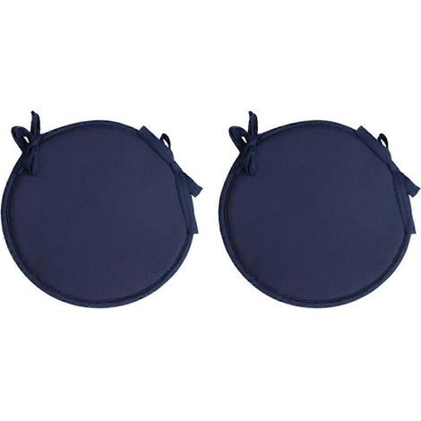 Lot de 2 coussins de chaise ronds imperméables pour jardin, café ou boutique E-- (1/5)