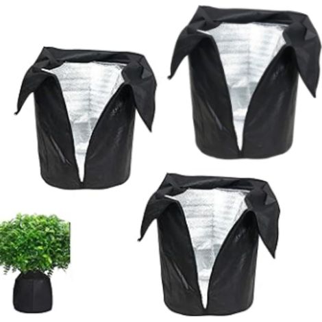 3er Thermo Topfschutz Pflanzen, 4550 Cm Winterschutz Hüllen Für Pflanzen , Winterschutz Für Kübelpflanzen, Frostschutz Pflanzen, Pflanzenschutz Winter, Für Topfpflanzen, Sträucher, Bäume, Warm Halten (1/5)